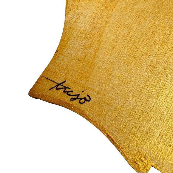 Handcrafted OOAK Collage Ornament Gold Pink Accents Pearl Rhinestone - Picture 4 of 8